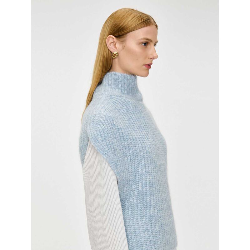 Veronika Maine Sky Chunky Mohair Blend Tunic image number 2
